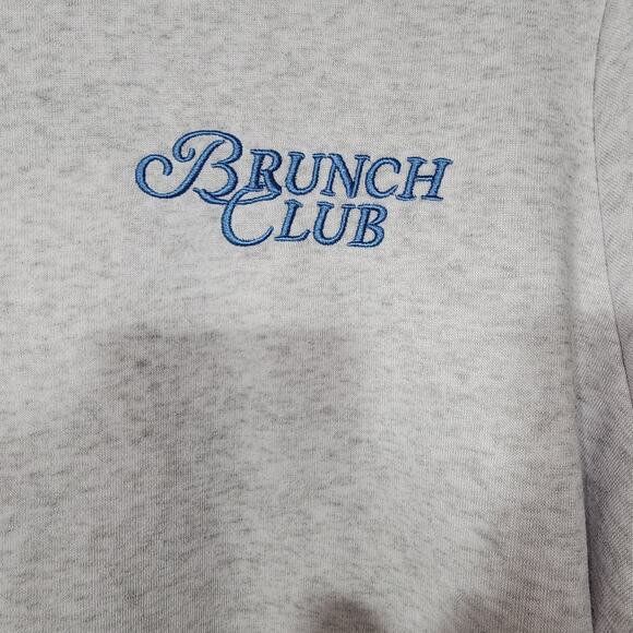 Brunch club women's gray sweatshirt size Large - Picture 6 of 7